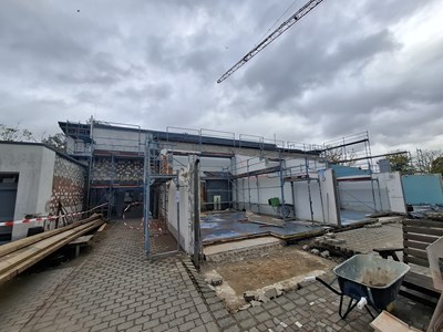 Das Kinderhaus Murmel während der Umbauphase (Stand: Ende Oktober).