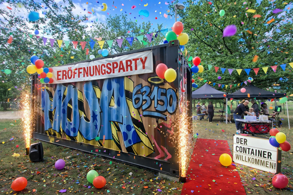 MOJA 63150: Eröffnungsfeier des neuen Container-Treffs am Donnerstag, 30. April